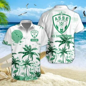 Chemise Hawaïenne AS Saint-Étienne Nouvelle édition avec nom personnalisé