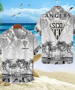 Chemise Hawaïenne Angers SCO Motif Tropical Unique Avec Nom Personnalisé