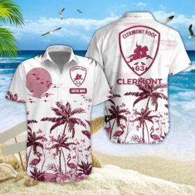Chemise Hawaïenne Clermont Foot Nouvelle édition avec nom personnalisé