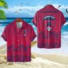 Chemise Hawaïenne Clermont Foot Motif Tropical Unique Avec Nom Personnalisé