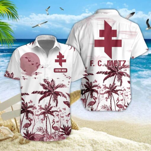 Chemise Hawaïenne FC Metz Nouvelle édition avec nom personnalisé