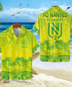 Chemise Hawaïenne FC Nantes Motif Tropical Unique Avec Nom Personnalisé
