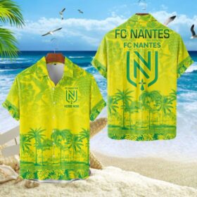 Chemise Hawaïenne FC Nantes Motif Tropical Unique Avec Nom Personnalisé