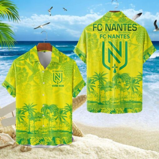 Chemise Hawaïenne FC Nantes Motif Tropical Unique Avec Nom Personnalisé