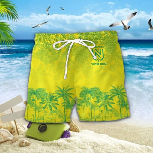 Chemise Hawaïenne FC Nantes Motif Tropical Unique Avec Nom Personnalisé – Image 2
