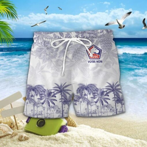 Chemise Hawaïenne LOSC Lille Motif Tropical Unique Avec Nom Personnalisé – Image 2