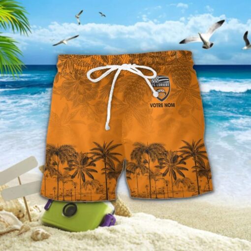 Chemise Hawaïenne Lorient FC Motif Tropical Unique Avec Nom Personnalisé – Image 2