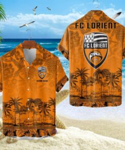 Chemise Hawaïenne Lorient FC Motif Tropical Unique Avec Nom Personnalisé