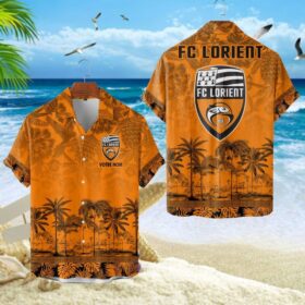 Chemise Hawaïenne Lorient FC Motif Tropical Unique Avec Nom Personnalisé
