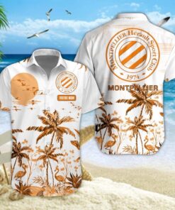 Chemise Hawaïenne Montpellier HSC Nouvelle édition avec nom personnalisé