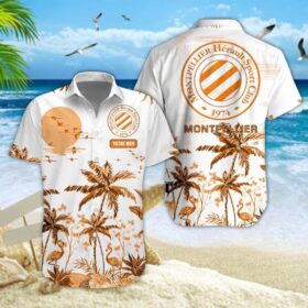 Chemise Hawaïenne Montpellier HSC Nouvelle édition avec nom personnalisé