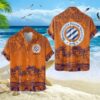 Chemise Hawaïenne Montpellier HSC Motif Tropical Unique Avec Nom Personnalisé