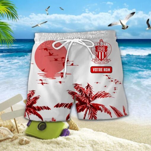 Chemise Hawaïenne OGC Nice Nouvelle édition avec nom personnalisé – Image 2