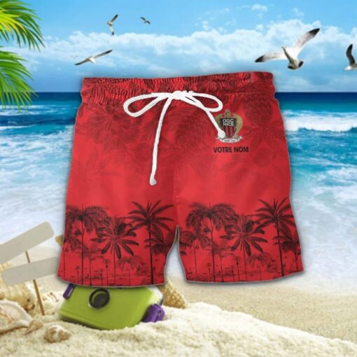 Chemise Hawaïenne OGC Nice Motif Tropical Unique Avec Nom Personnalisé – Image 2