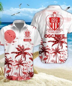 Chemise Hawaïenne OGC Nice Nouvelle édition avec nom personnalisé