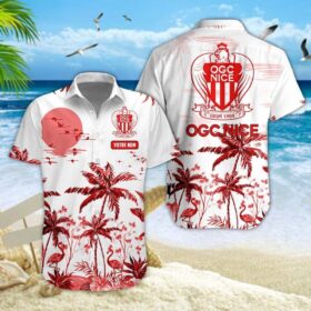 Chemise Hawaïenne OGC Nice Nouvelle édition avec nom personnalisé