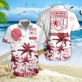 Chemise Hawaïenne Olympique Lyonnais Nouvelle édition avec nom personnalisé