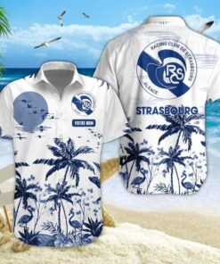 Chemise Hawaïenne RC Strasbourg Alsace Nouvelle édition avec nom personnalisé