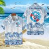 Chemise Hawaïenne RC Strasbourg Alsace Motif Tropical Unique Avec Nom Personnalisé