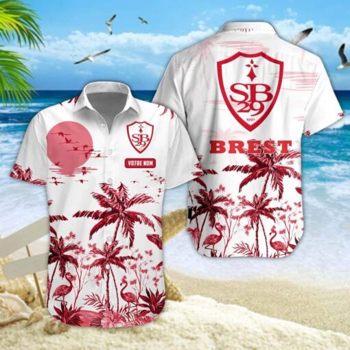 Chemise Hawaïenne Stade Brestois 29 Nouvelle édition avec nom personnalisé