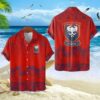Chemise Hawaïenne Stade Malherbe Caen Motif Tropical Unique Avec Nom Personnalisé