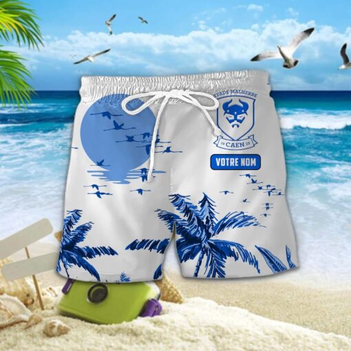Chemise Hawaïenne Stade Malherbe Caen Nouvelle édition avec nom personnalisé – Image 2