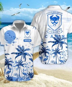 Chemise Hawaïenne Stade Malherbe Caen Nouvelle édition avec nom personnalisé