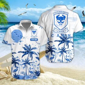 Chemise Hawaïenne Stade Malherbe Caen Nouvelle édition avec nom personnalisé