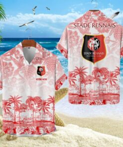 Chemise Hawaïenne Stade Rennais Motif Tropical Unique Avec Nom Personnalisé