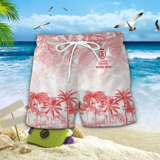 Chemise Hawaïenne Stade de Reims Motif Tropical Unique Avec Nom Personnalisé – Image 2