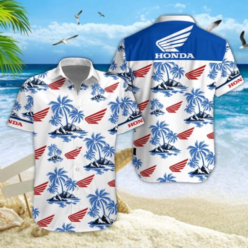 Chemise hawaïenne Honda Moto 02