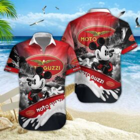 Chemise hawaïenne Moto Guzzi
