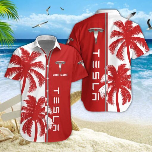 Chemise hawaïenne Tesla