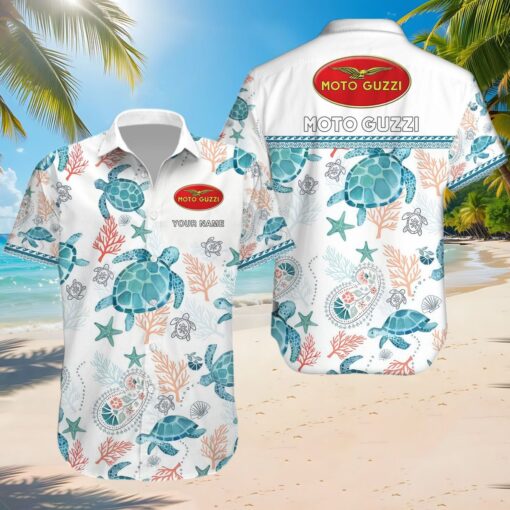 Chemise hawaïenne Moto Guzzi