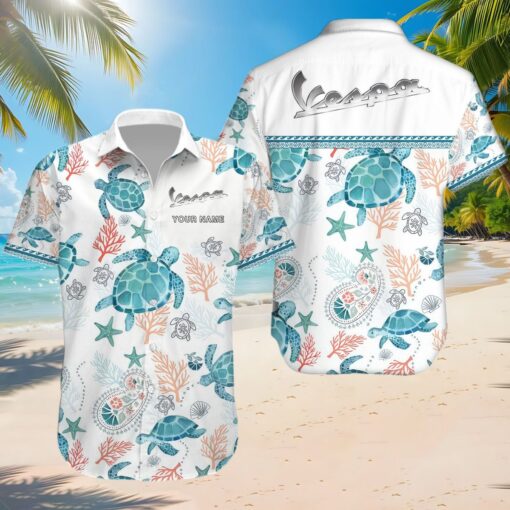 Chemise hawaïenne Vespa