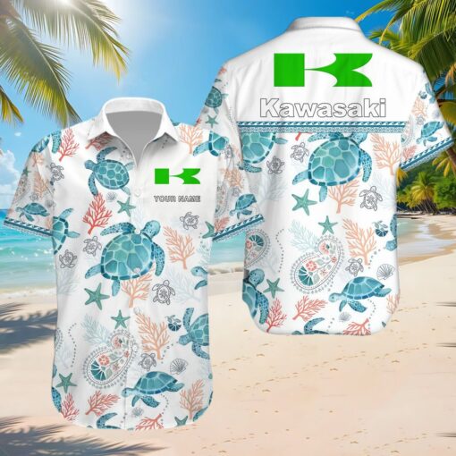 Chemise hawaïenne Kawasaki