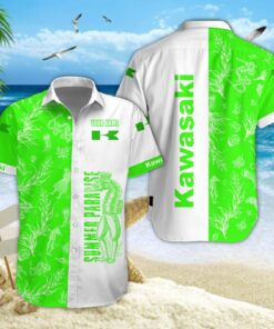 Chemise hawaïenne Kawasaki