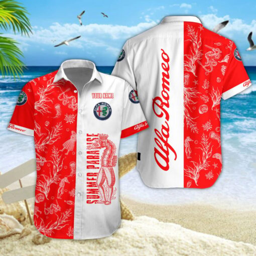 Chemise hawaïenne Alfa Romeo