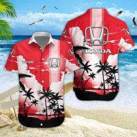Chemise hawaïenne Honda