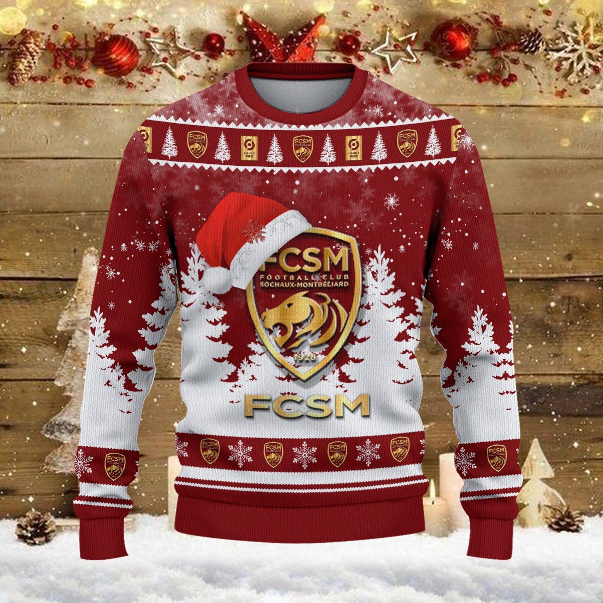 Pull de Noël moche FC Sochaux-Montbéliard – Ugly Christmas Sweater – Image 2