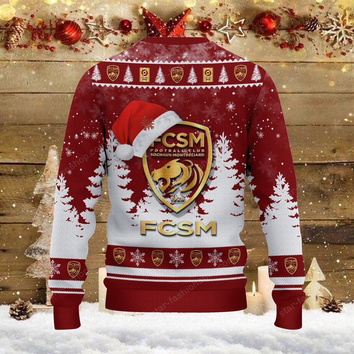 Pull de Noël moche FC Sochaux-Montbéliard – Ugly Christmas Sweater – Image 3