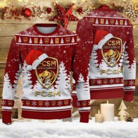 Pull de Noël moche FC Sochaux-Montbéliard – Ugly Christmas Sweater