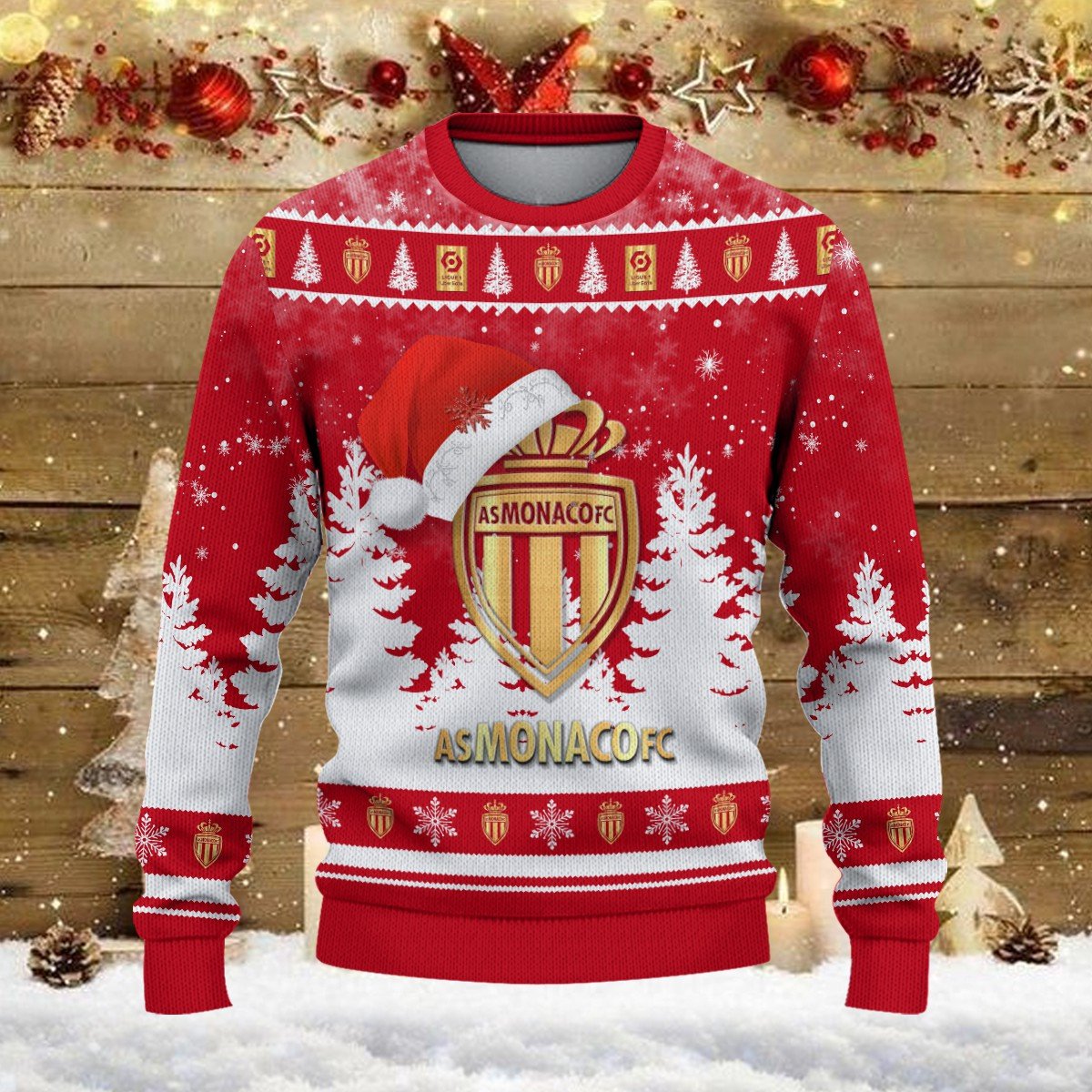 Pull de Noël moche AS Monaco – Ugly Christmas Sweater – Image 2