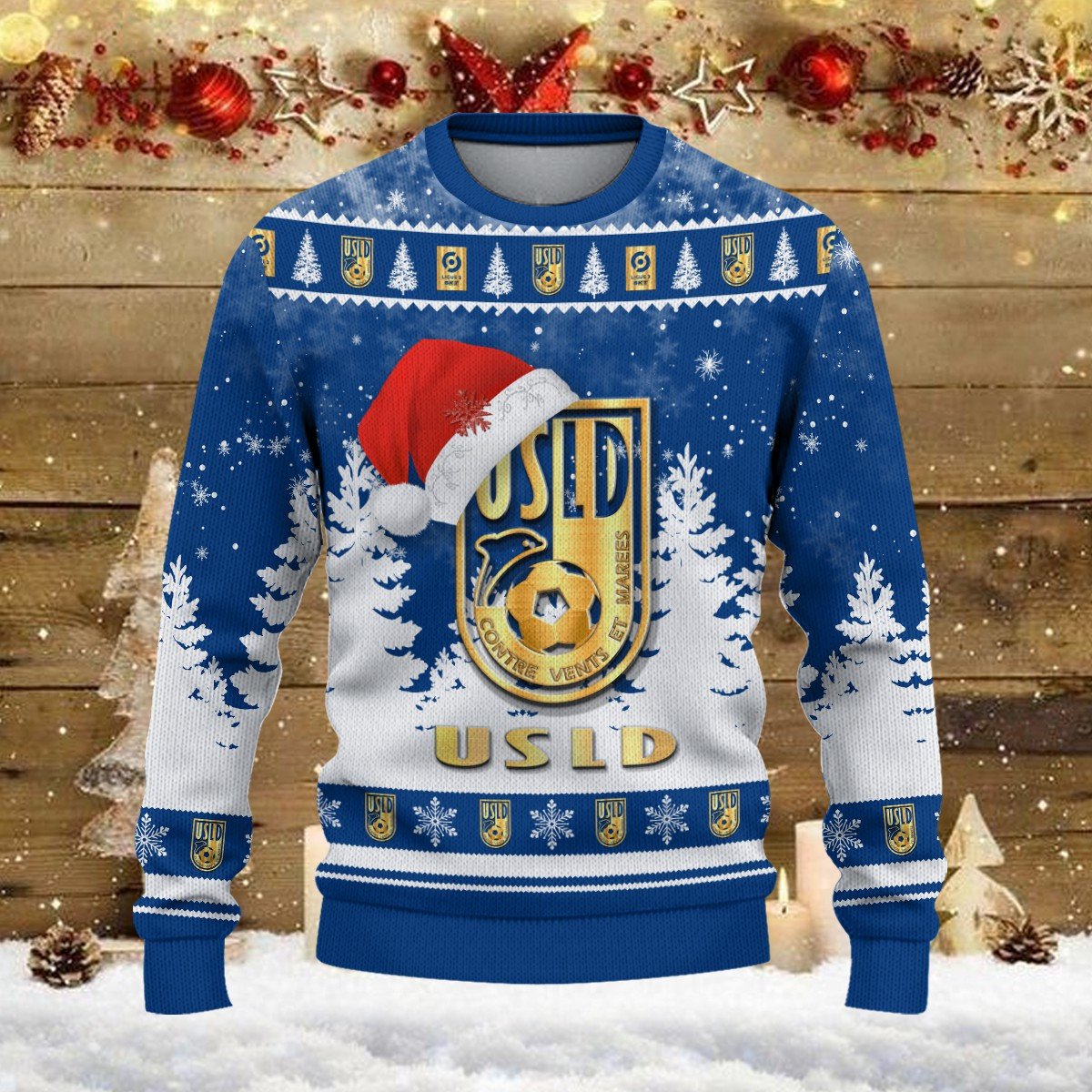 Pull de Noël moche USL Dunkerque – Ugly Christmas Sweater – Image 2
