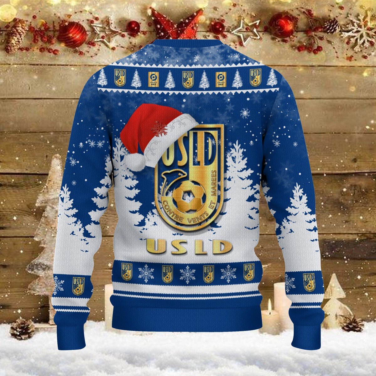 Pull de Noël moche USL Dunkerque – Ugly Christmas Sweater – Image 3