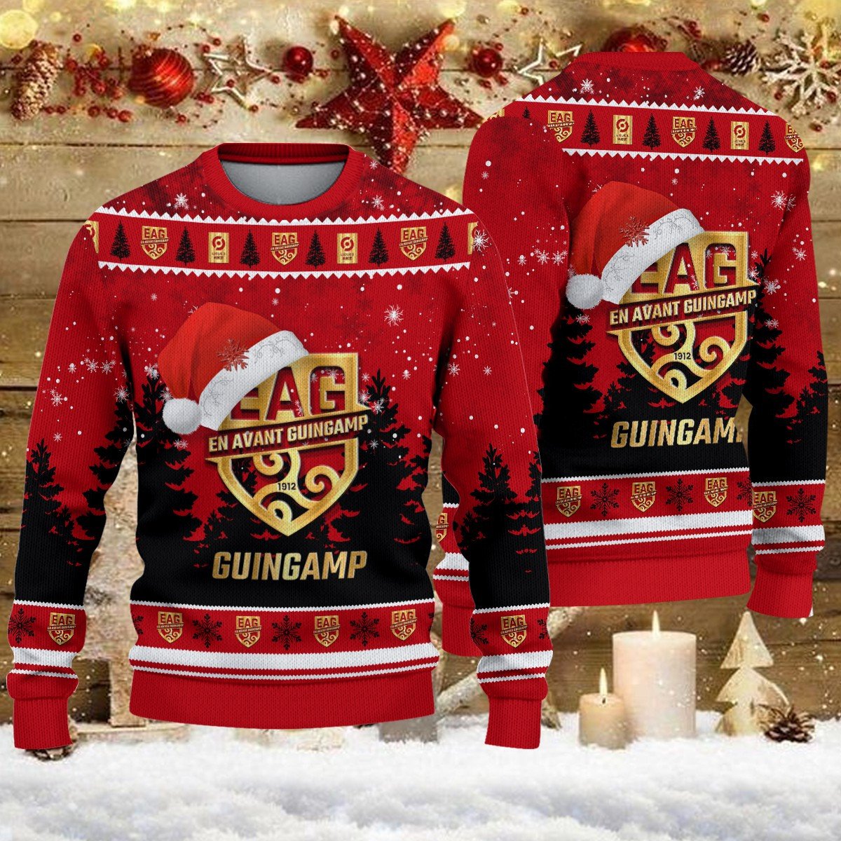 Pull de Noël moche En Avant Guingamp – Ugly Christmas Sweater