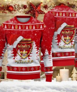 Pull de Noël moche Nîmes Olympique – Ugly Christmas Sweater