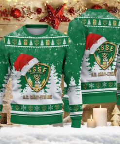 Pull de Noël moche AS Saint-Étienne – Ugly Christmas Sweater