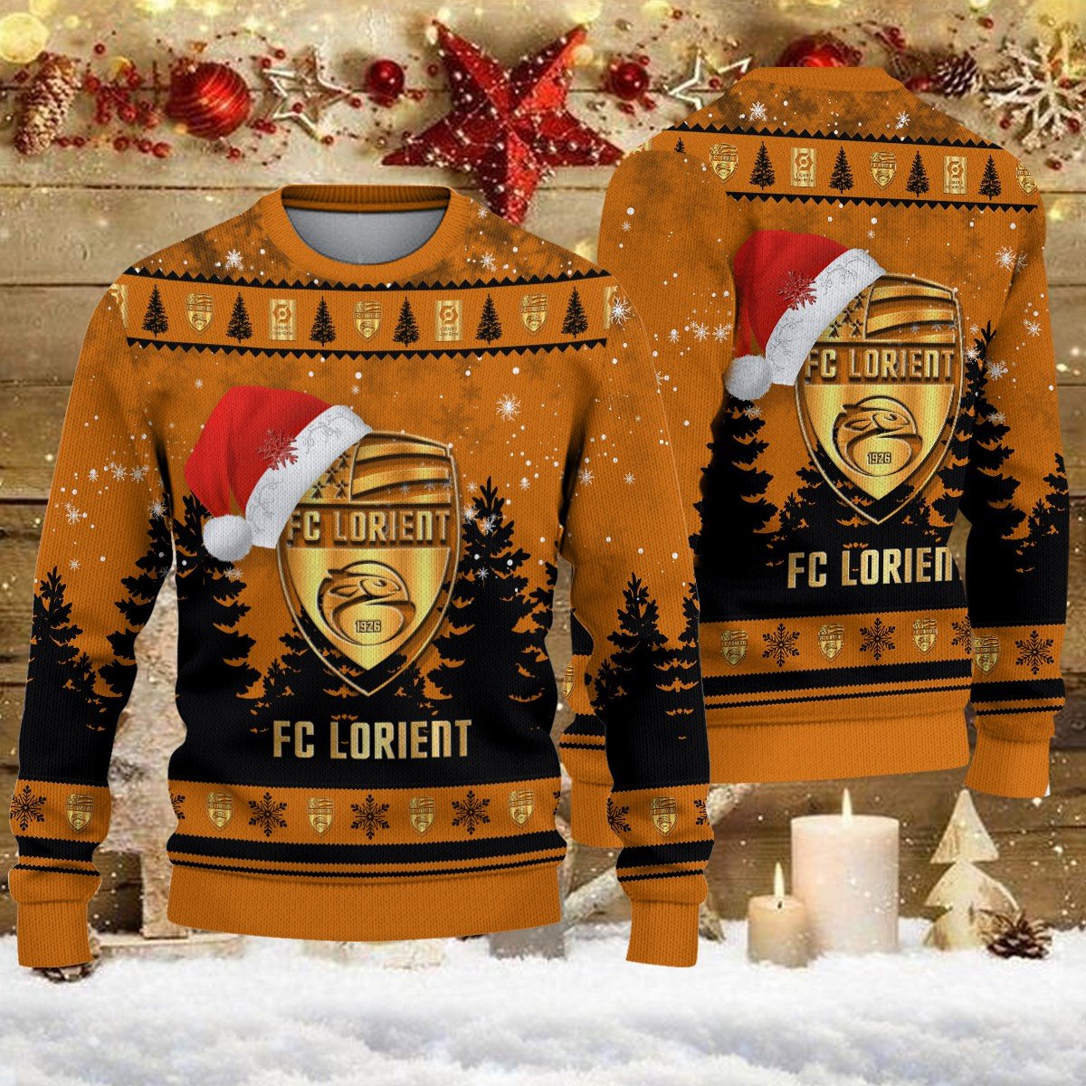Pull de Noël moche FC Lorient – Ugly Christmas Sweater