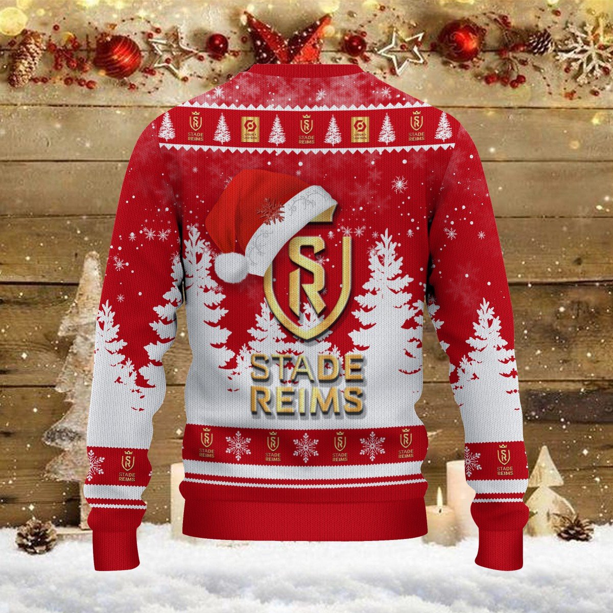 Pull de Noël moche Stade de Reims – Ugly Christmas Sweater – Image 3